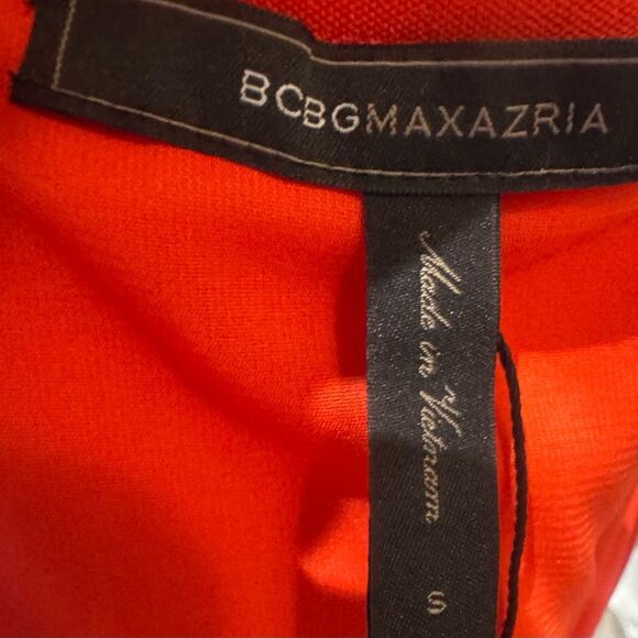 BCBGMAXAZRIA BRIGHT POPPY RED LUCY A-LINE SKIRT SIZE SMALL NWOT - Picture 5 of 7